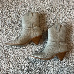 Women's Western Ankle Boots - Gray